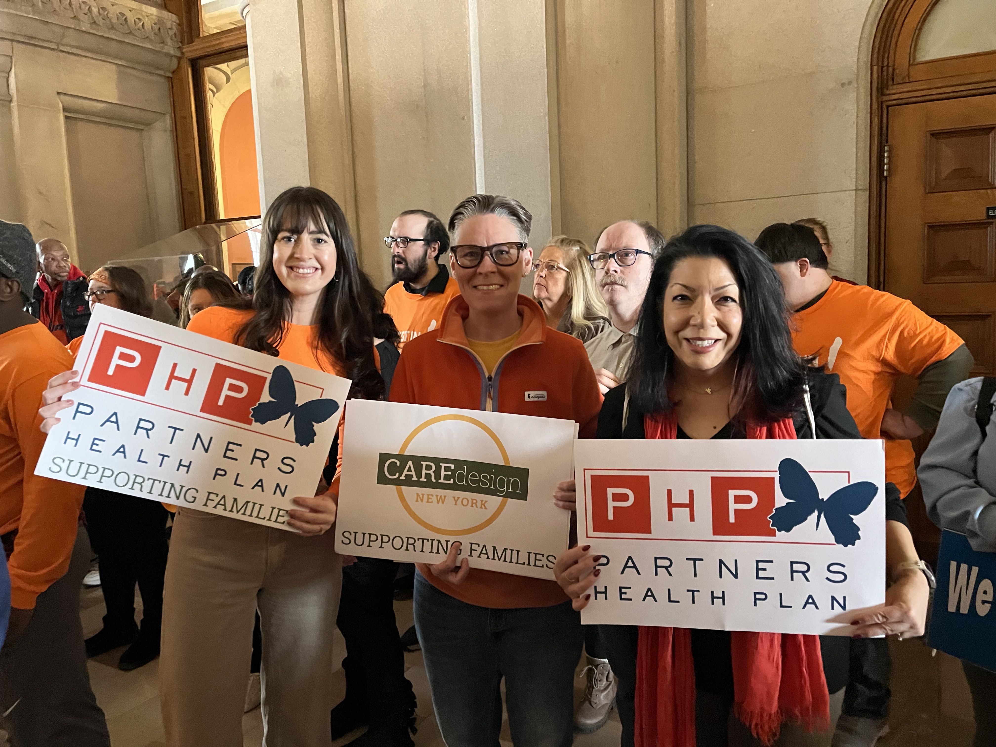 NYDA Rally in Albany group of rally goers gathered